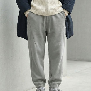 外贸原单 宽松休闲裤 立体剪裁 运动卫裤 加绒束脚裤 秋冬男士