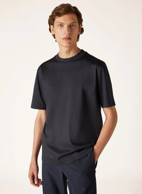 气质桑蚕丝凉感圆领上衣