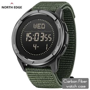 NORTH EDGE ALPS Men's Digital Carbon fiber Watch Shock Milit