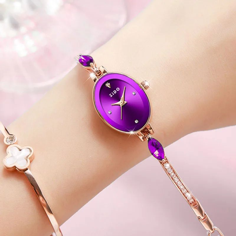 Women Watch Light Luxury Niche Diamond Inlaid Simple Tempera