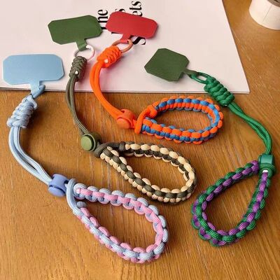 Handwoven adjustable mobile phone universal lanyard wrist st