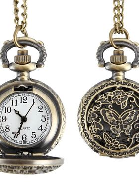 Fashion Women Quartz Pocket Watch Alloy Hollow Out  Butterfl