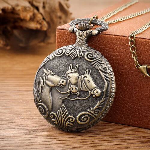 Pocket Watch Antique Steampunk Vintage Quartz Pocket Watch R