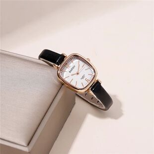 dial casu fashion trapezoidal leather women simple quartz