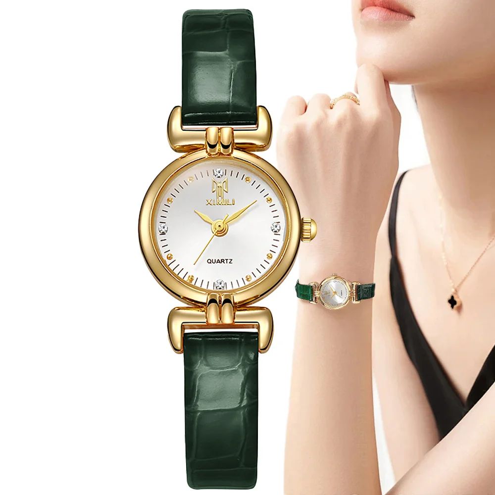 Ladies 2025 New Fashion Small Simple Diamonds Business Quart