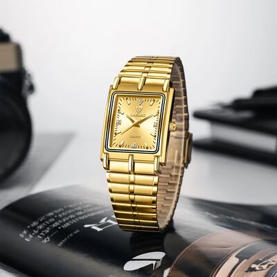LIEBIG Luxury Golden Quartz Watch Male Stainless Steel 3bar