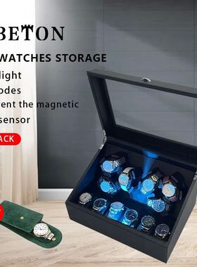 IBBETON 6 card slot automatic watch winding luxury storage b