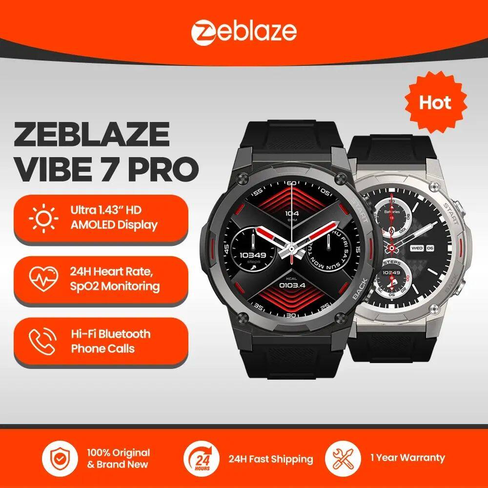 Zeblaze VIBE 7 PRO Voice Calling Smart Watch 1.43 Inch AMOLE