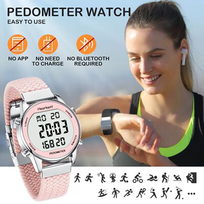 Hearkent Pedometer Sport Watches Step Counter Watch Women Di