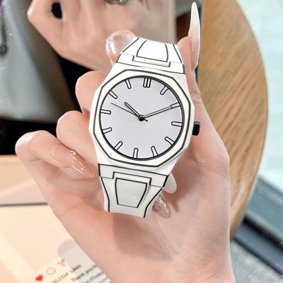 Luxury Women Quartz Wristwatch Soft Silicone Band Waterproof