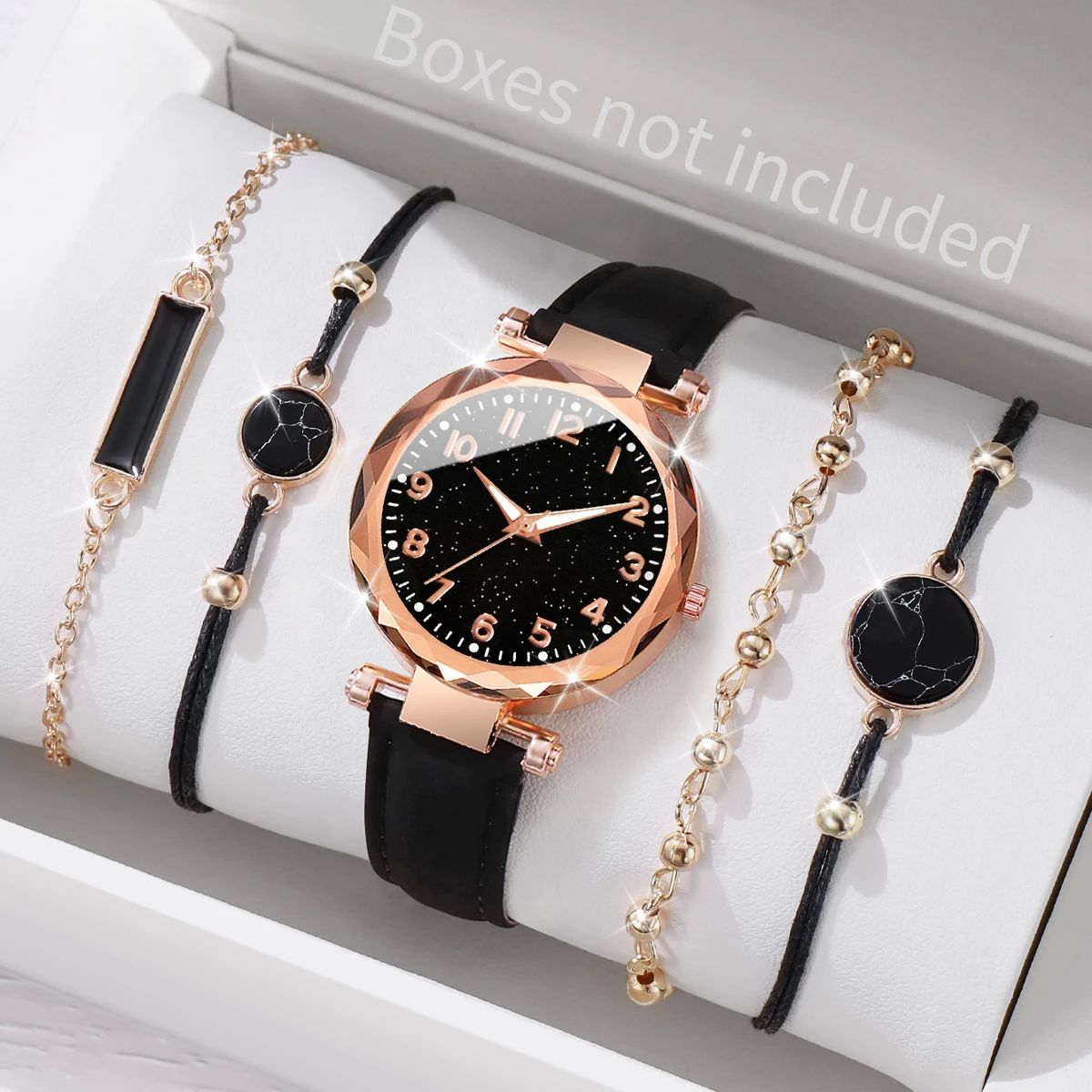 5PCS/Set Women Watches Bracelets Set Fashion Starry Sky Dial
