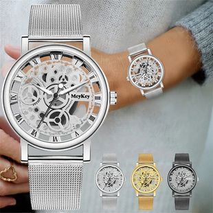 Fashion Top Women Hollow Skeleton Faux Mechanical Watch Ladi