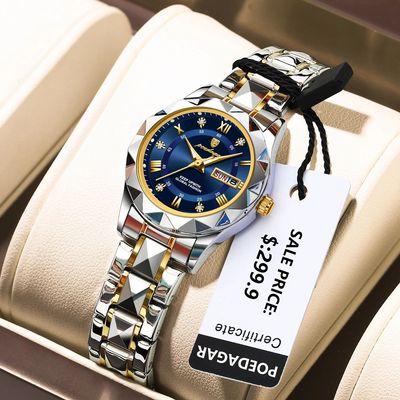 POEDAGAR Luxury Ladies Dress Watch Luminous Waterproof Week
