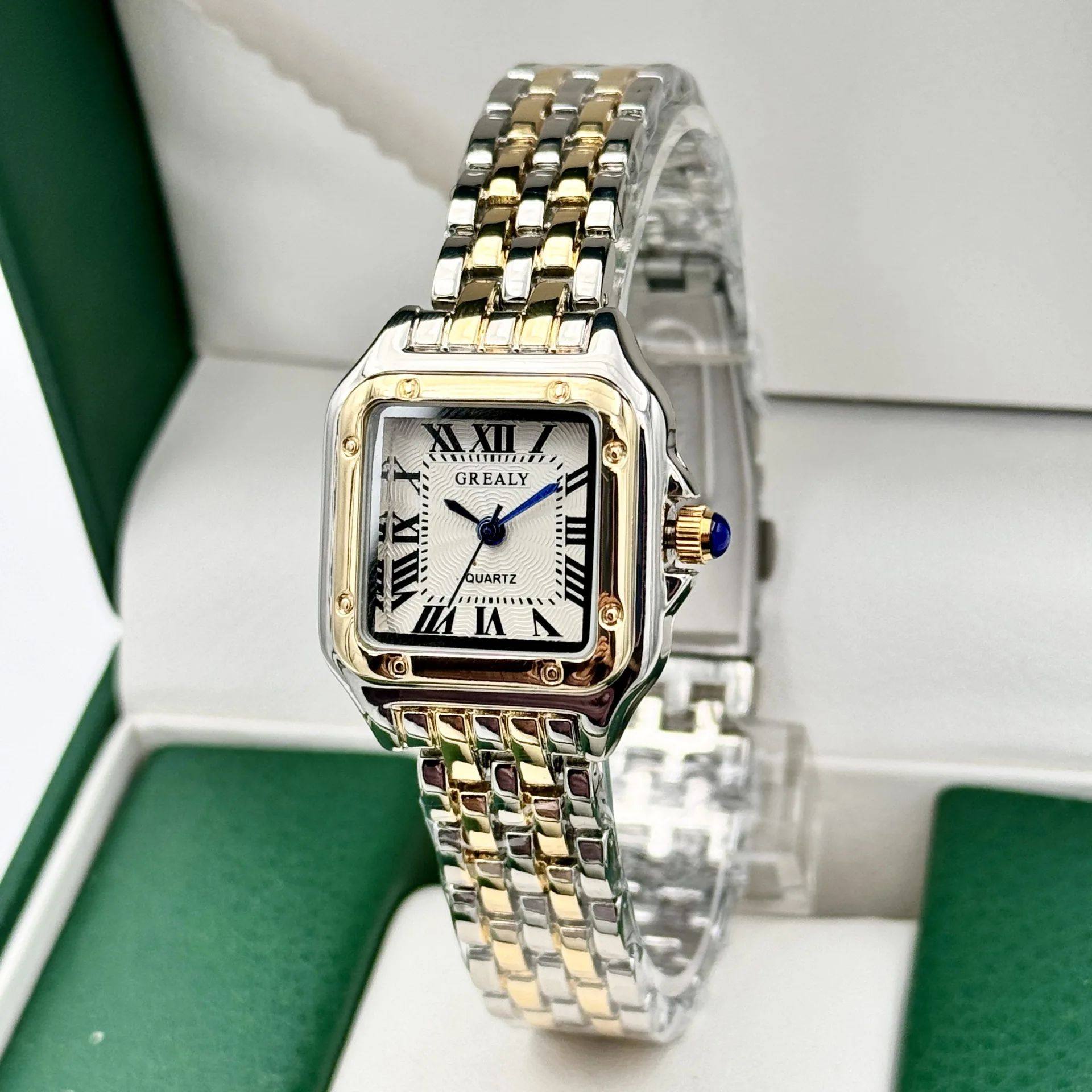 New Women Watch Light Luxury Brand Business Gold Stainless S