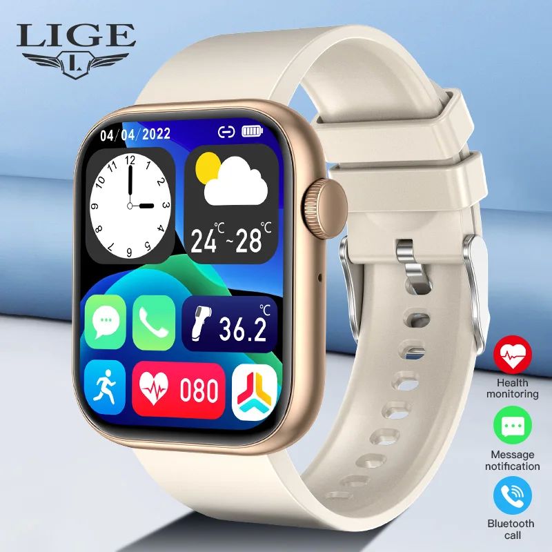 LIGE New Smart Watch 2024 Wireless Charging Smartwatch Bluet