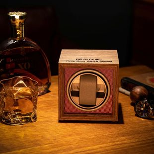 RBYENOU Single Automatic Megger Watch Winder Wood Housing Wo