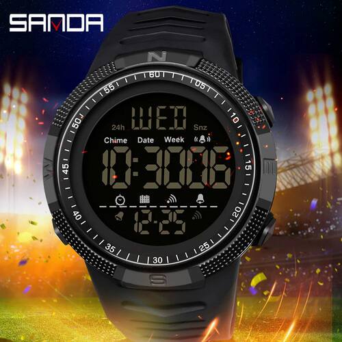 SANDA Brand Military Sport Watch Mens Clock Fashion Digital