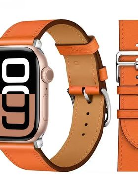 Leather strap For Apple watch band 44mm 45mm 41mm 40mm watch