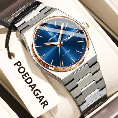 POEDAGAR Fashion Woman Watch Stainless Steel Waterproof Lumi