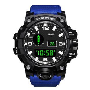YIKAZE Men's Watch LED Digital Men Sport Watches Fitness Ele