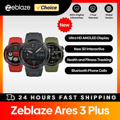 New Zeblaze Ares 3 Plus 1.43'' HD AMOLED Display Smartwatch