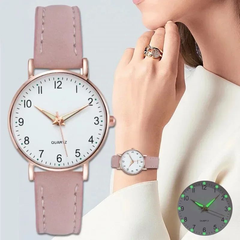 NEW Watch Women Fashion Casual Leather Belt Watches Simple L