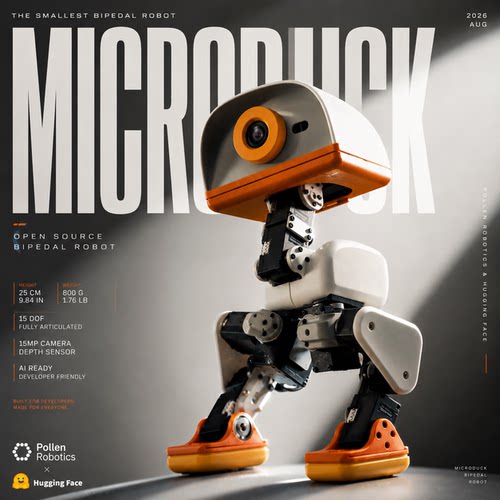 【Microduck】机器人机器鸭摆件手办模型挂件周边非智能玩具桌搭