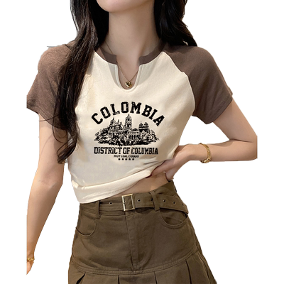 夏季新款纯棉短袖t恤显瘦上衣女