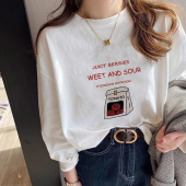 欧货加绒显瘦长袖 白色纯棉内搭打底衫 秋冬季 2026新款 t恤上衣 女装