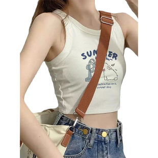 白色纯棉吊带小背心女配衬衫的内搭2026新款夏季辣妹短款上衣外穿