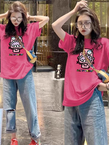 夏日多巴胺穿搭纯棉短袖t恤上衣