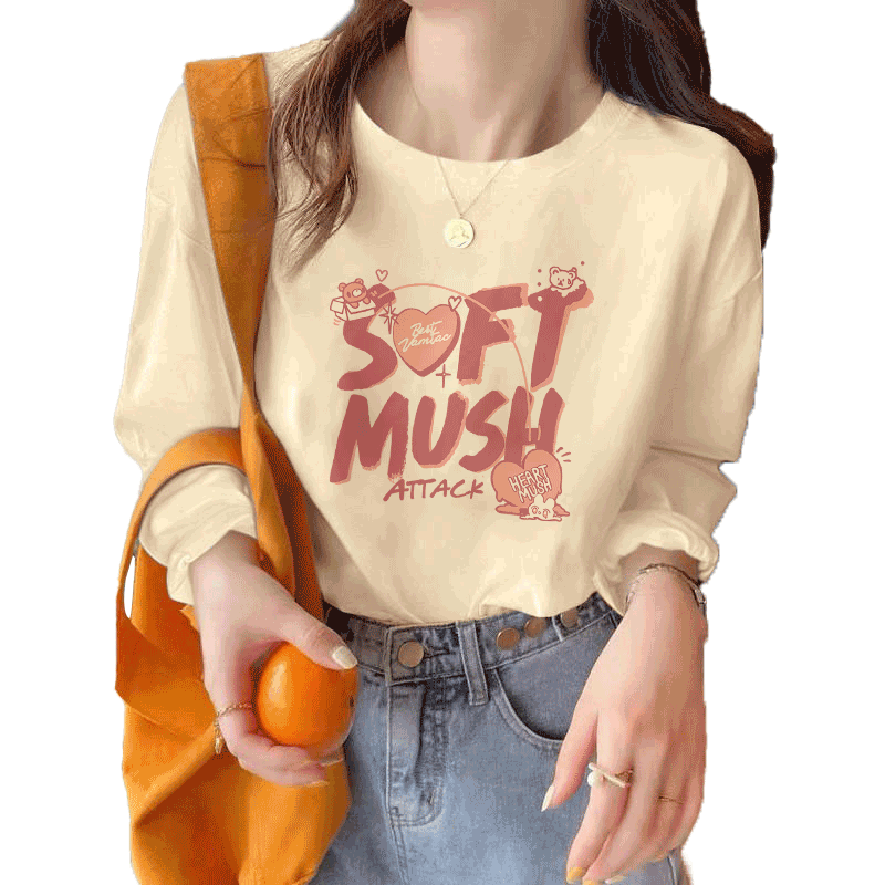 洋气减龄内搭加绒白色打底衫