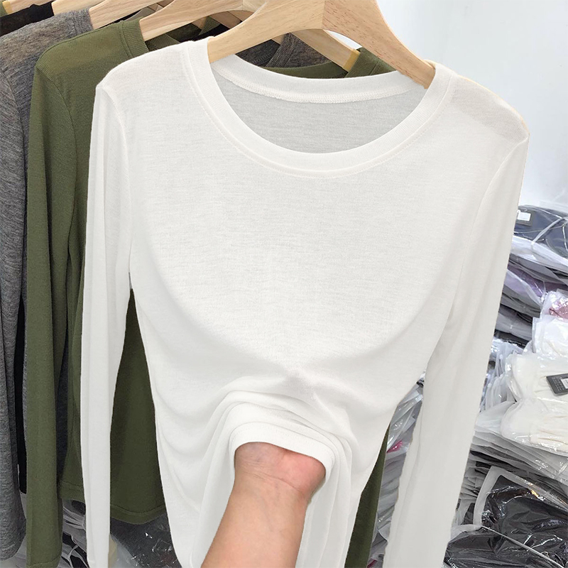 春装秋冬季洋气纯棉内搭打底衫女