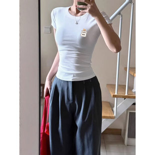 白色短袖t恤女装2026新款春夏季御姐轻熟绝美单穿韩系chic小上衣