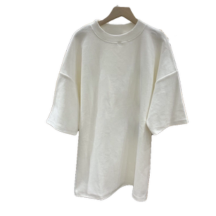 2026早春新款夏季欧货白色纯棉短袖t恤小众设计感大码女装上衣服