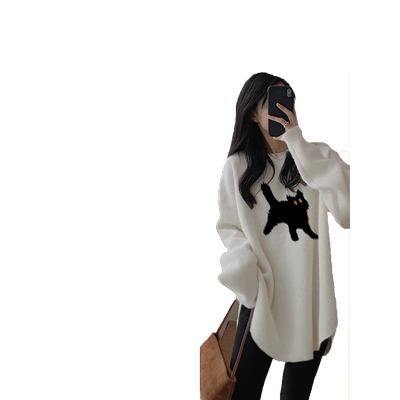 春秋款中长款遮屁股上衣女洋气