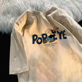 美式 2026新款 复古oversize小众设计高级感上衣 t恤女夏季 纯棉短袖