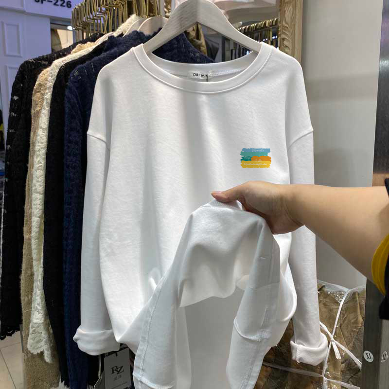 双面德绒白色内搭打底衫女秋冬季