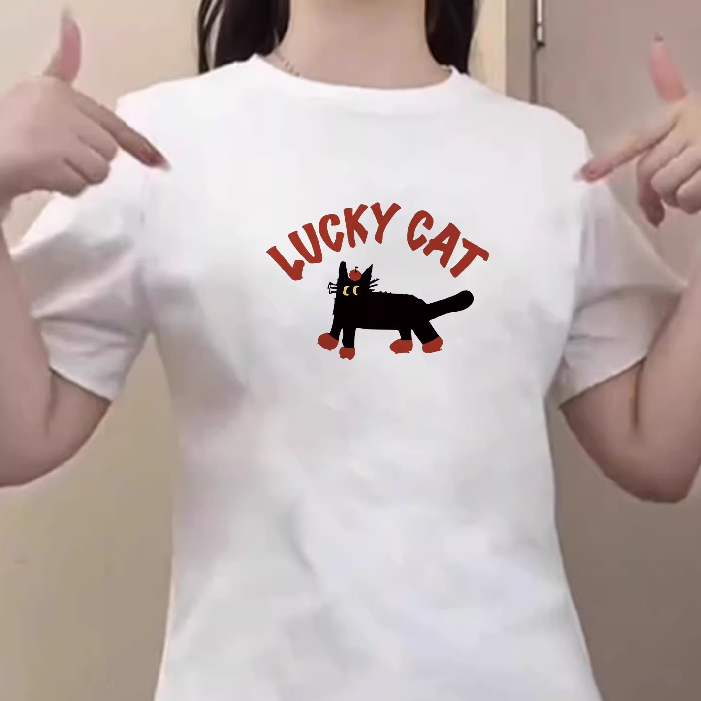 白色正肩修身显瘦纯棉短袖t恤女2025新款夏季轻熟小众不撞款上衣