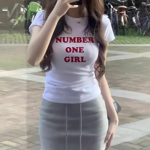 高级小众不撞衫 纯棉短袖 夏季 t恤女装 设计感上衣高端欧货 2025新款