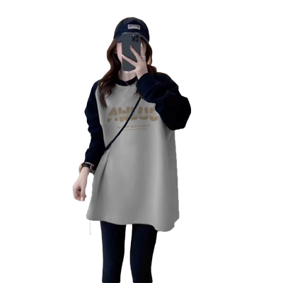 秋冬中长款打底衫遮屁股洋气上衣