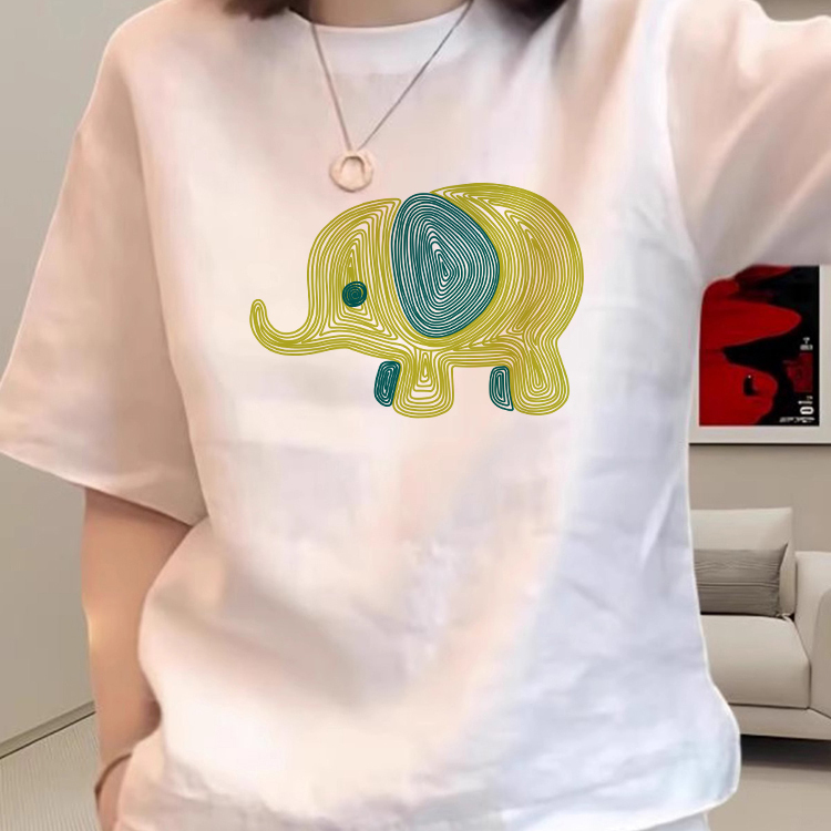 白色正肩纯棉短袖t恤女2025新款超火减龄夏季宽松显瘦慵懒风上衣