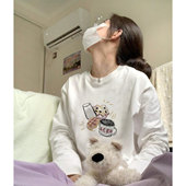 t恤女2026新款 今年流行爆款 女装 白色纯棉长袖 搭配内搭打底衫 上衣