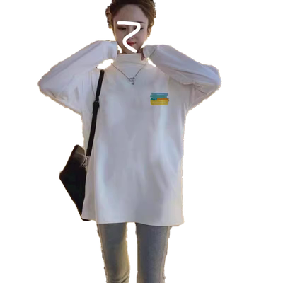 双面德绒半高领打底衫女