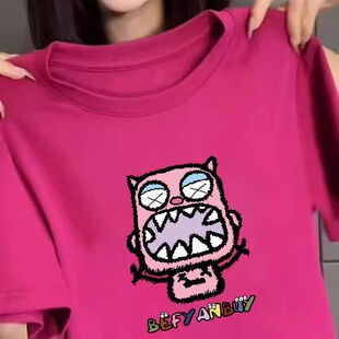 夏天巨好看的纯棉短袖t恤女2026新款爆款独特漂亮超火减龄上衣服