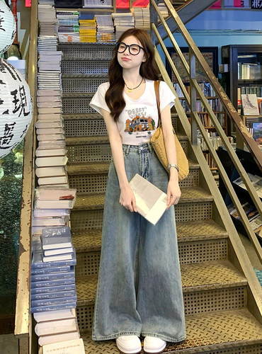 夏季新款纯棉正肩短袖T恤上衣女