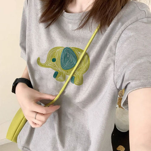灰色纯棉短袖t恤女2026新款夏季宽松显瘦高级气质小众不撞款上衣