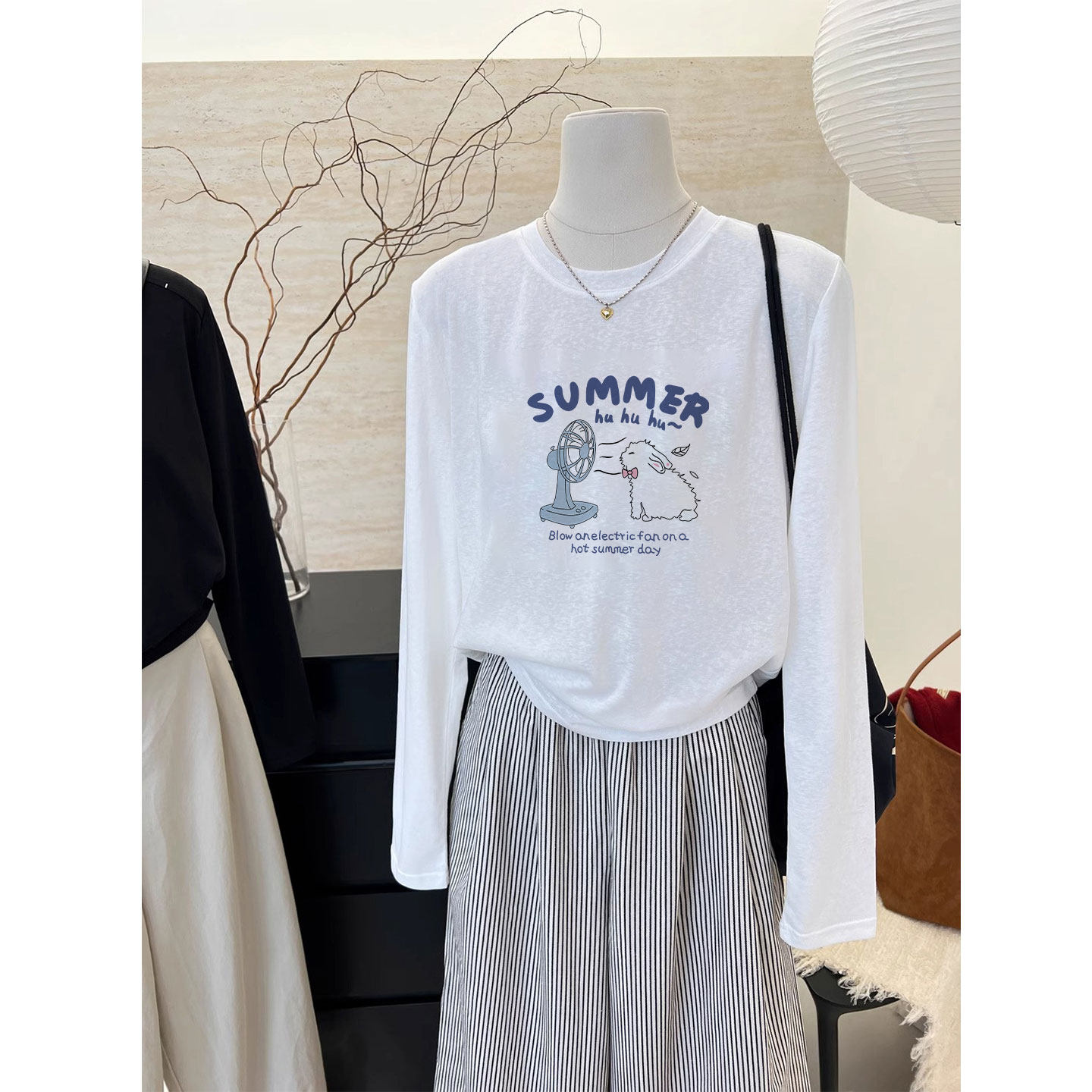 美式复古白色纯棉长袖t恤女2026新款早春内搭打底衫超火减龄上衣,女装/女士精品,T恤,淘宝优惠券,粉丝福利购,淘宝优惠卷