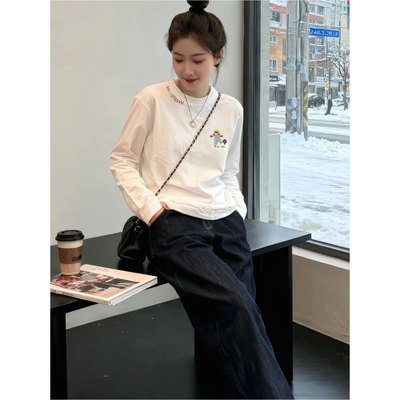 秋冬季德绒内搭可外穿打底衫女2025新款今年流行爆款长袖t恤上衣