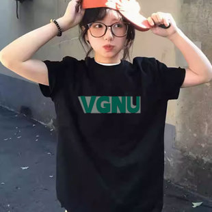 寬松顯瘦大碼 黑色純棉短袖 爆款 胖mm巨遮肚夏裝 t恤女2025新款 上衣